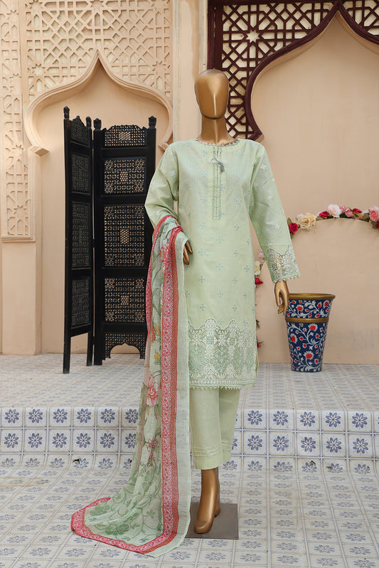 3 PEICE STIFF COTTON EMBROIDRY SCE-07